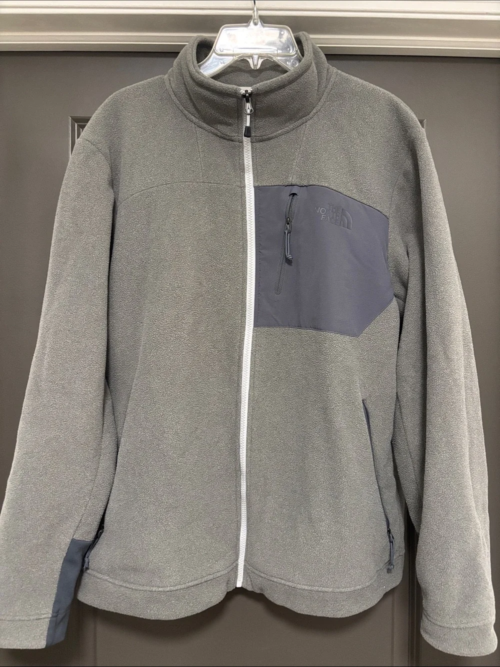 The North Face gray fleece lined Jacket L